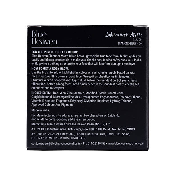 Blue Heaven Shimmer Matte Blush Shade 506 - Vamzn#