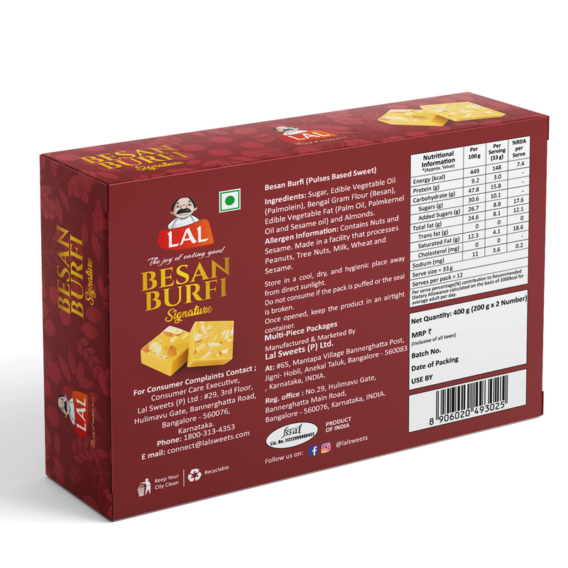 Lal Sweets Besan burfi