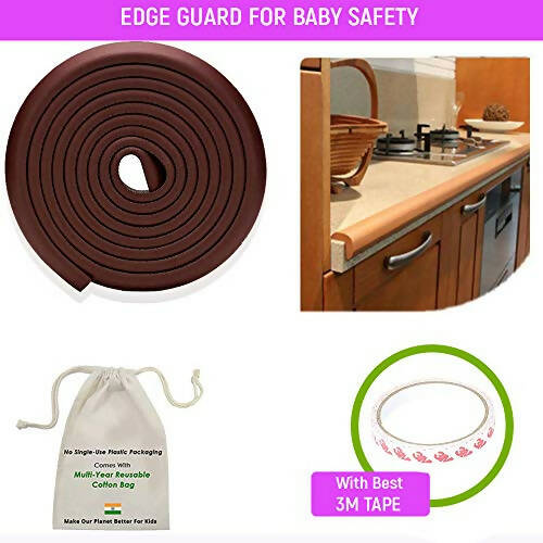Safe-O-Kid High Density Edge Guards - 5 Mtr (Brown) For Kids Protection Main Image