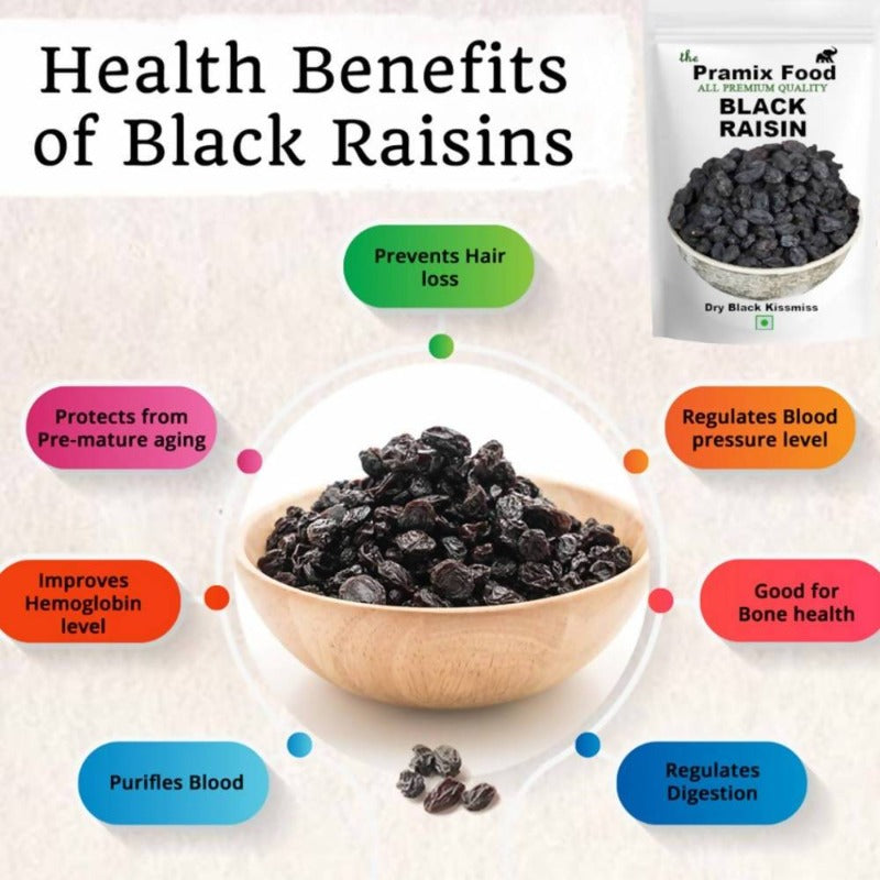Pramix Food Black Raisins Dry Black Kismis