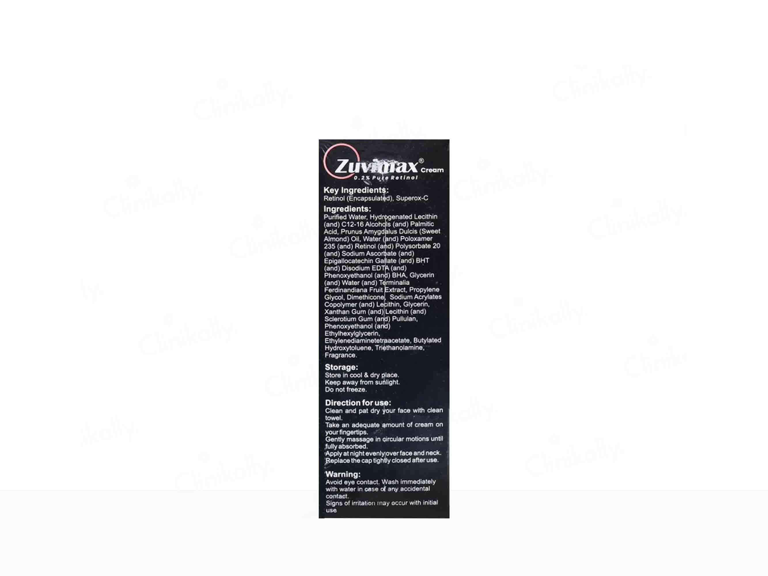 Zuvimax 0.2% Pure Retinol Cream