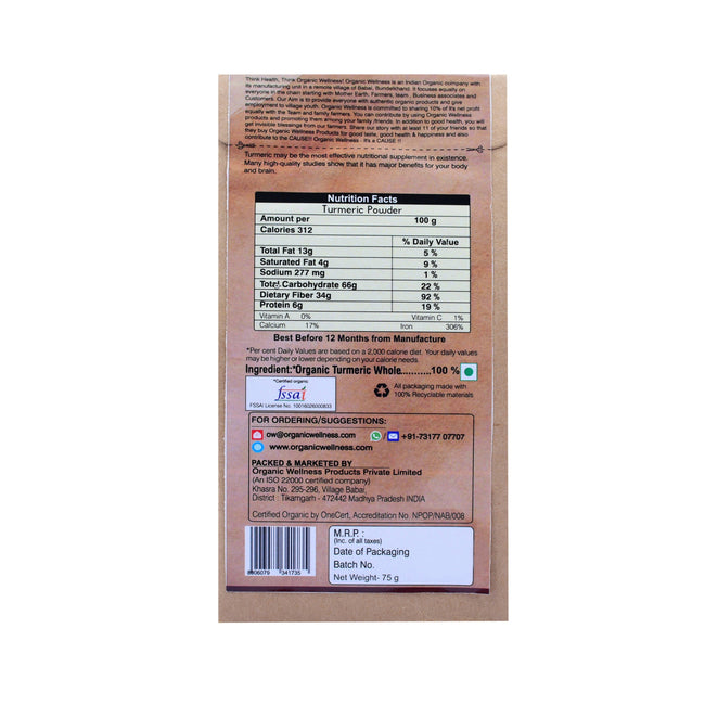 Organic Wellness Turmeric Powder Main Image