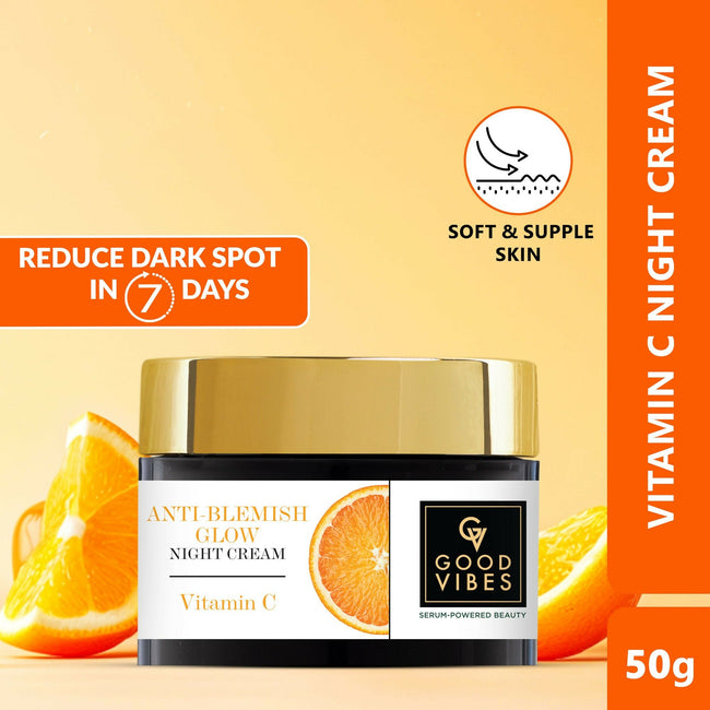 Good Vibes Anti-Blemish Vitamin C Glow Night Cream - Spotless, Brightening, Depigmentation, Reduces dark spot Main Image