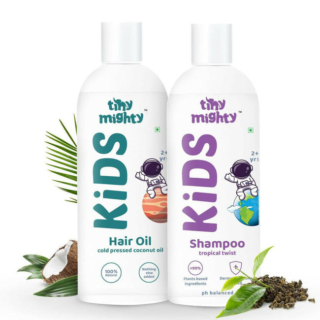 Tiny Mighty Kids Shampoo And Hair Oil Combo For Sensitive Skin Hover Image