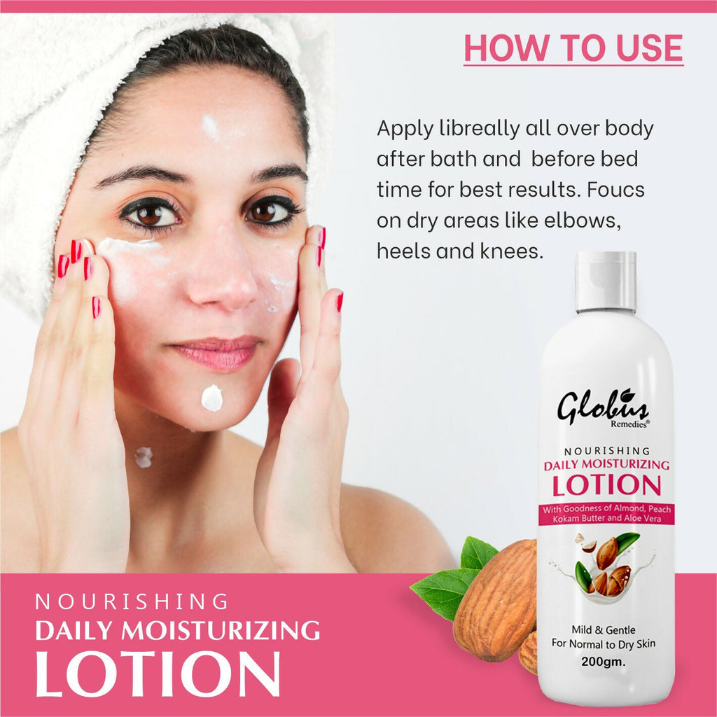 Globus Remedies Nourishing & Daily Moisturizing Body Lotion, For Silky Smooth Skin