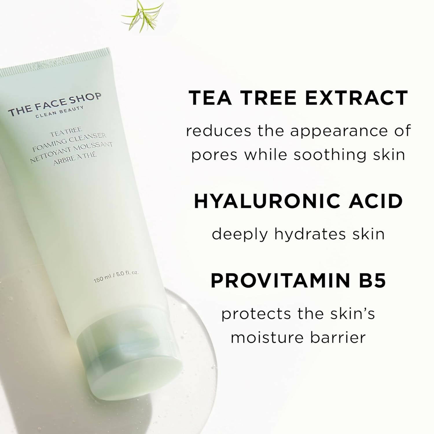 The Face Shop Tea Tree Pore Clarifying Gel Cleanser - Korean Skincare