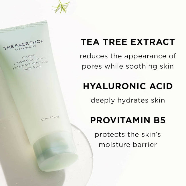 The Face Shop Tea Tree Pore Clarifying Gel Cleanser - Korean Skincare Main Image