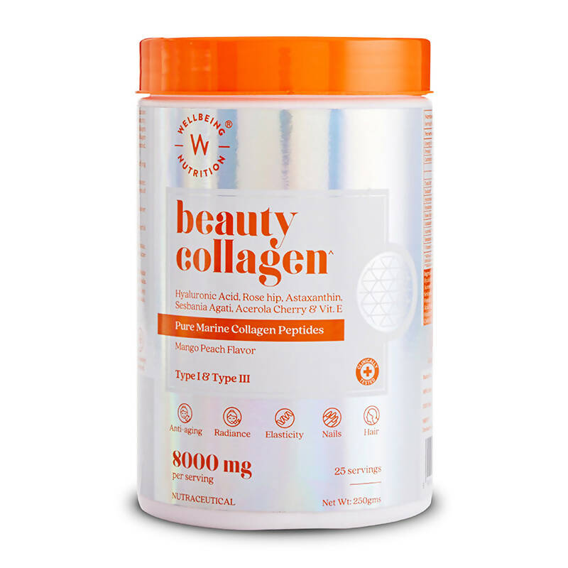 Wellbeing Nutrition Beauty Korean Marine Collagen Peptides-Mango Peach Flavor