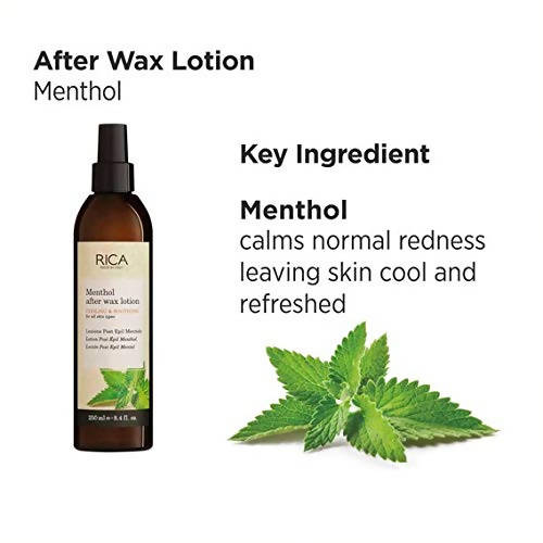 Rica Menthol After Wax Lotion For All Skin Type with Sun flower Oil, Jojoba Oil & Vitamin E