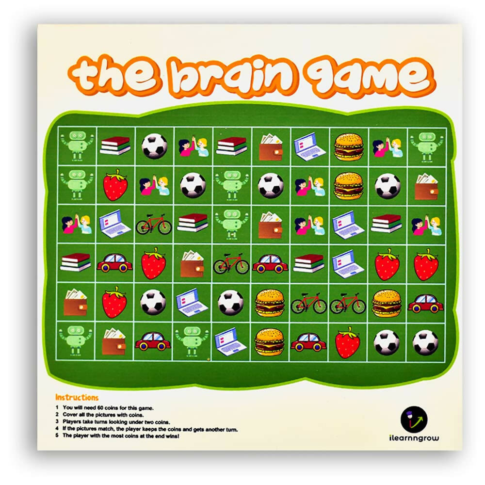 iLearnngrow Kid's Brain Board Game to Improve Memory and Observation Skills for Age 5 - 10 Years