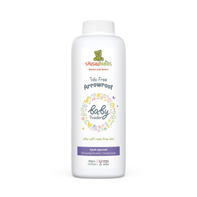 ShuShu Babies Talc Free Baby Powder with Arrowroot Extracts (under 0-3 Years Baby) Hover Image
