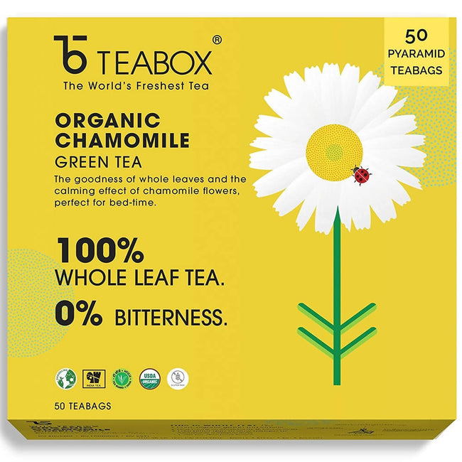 Teabox Organic Chamomile Green Tea Bags Main Image