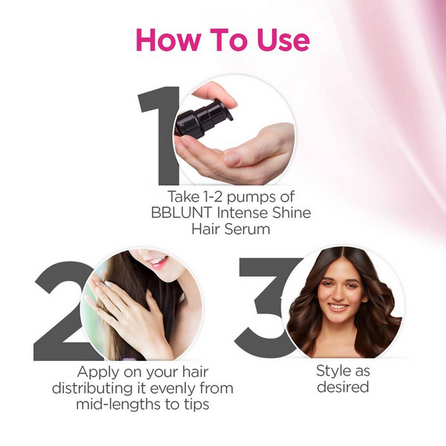 BBlunt Intense Shine Hair Serum With Rice & Silk Protein For Shinier Hair Main Image