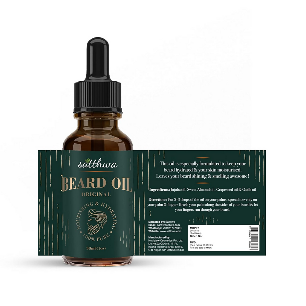 Satthwa Beard Oil With Oud Wood Oil