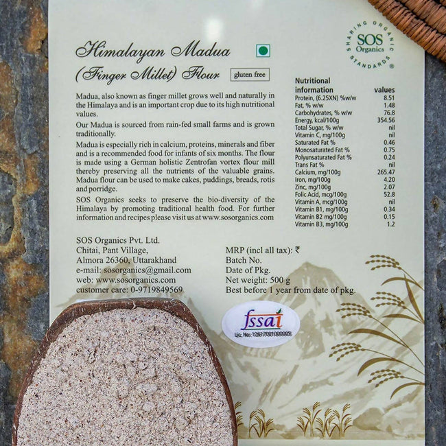 SOS Organics Himalayan Madua (Finger Millet) Flour Main Image
