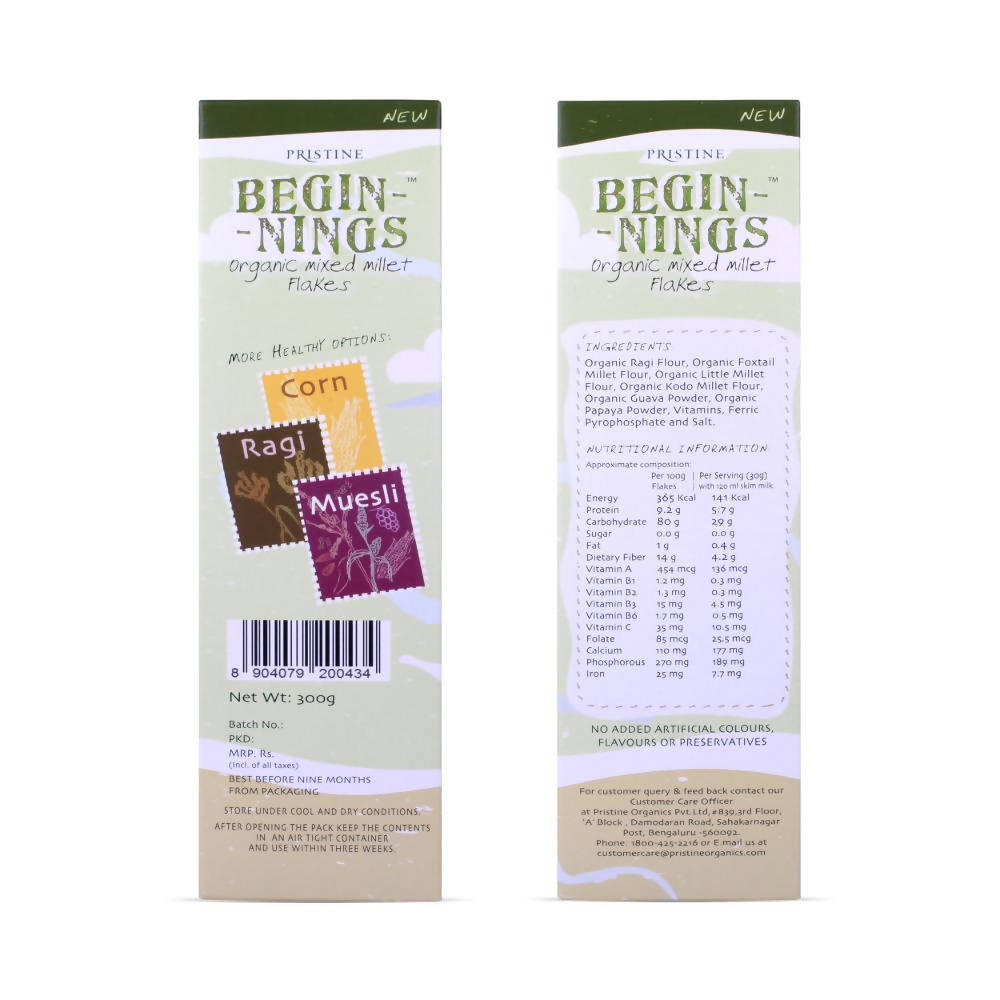 Pristine Beginnings Organic Mixed Millet Flakes