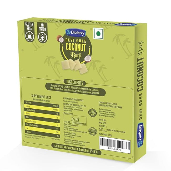 Diabexy Desi Ghee Coconut Barfi Main Image