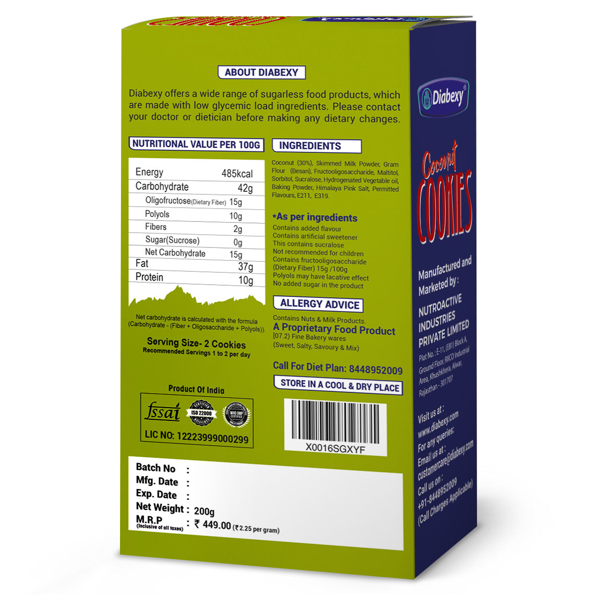 Diabexy Coconut Cookies