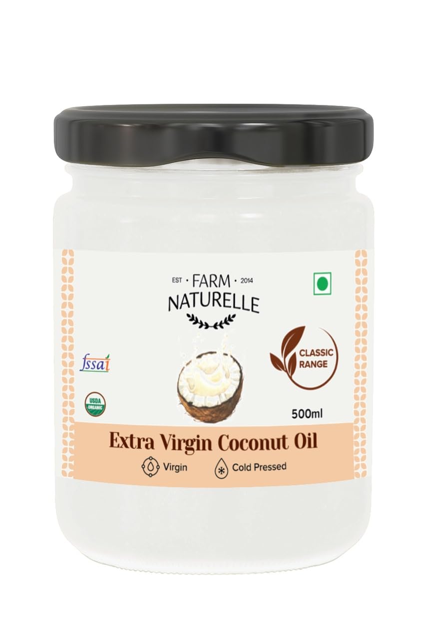 Farm Naturelle 100% Pure Organic Extra-Virgin Cold Pressed Coconut Oil