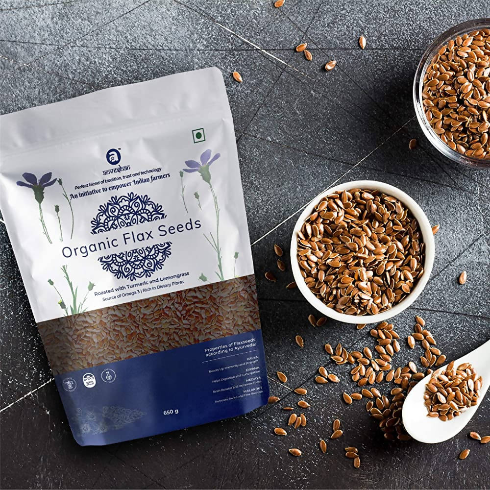 Anveshan Organic Roasted Flax Seeds