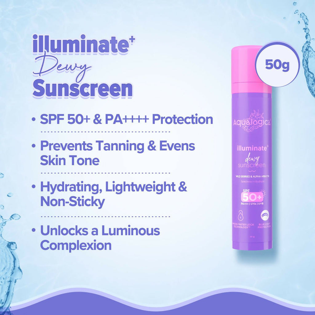 Aqualogica Skin Illuminate Duo With Illuminate Sunscreen And Hydra Gel Moisturizer