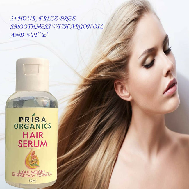 Prisa Organics Hair Serum With Argan Oil & Vitamin E - Promotes Hair Growth, Prevents Hair Loss and Thinning Main Image