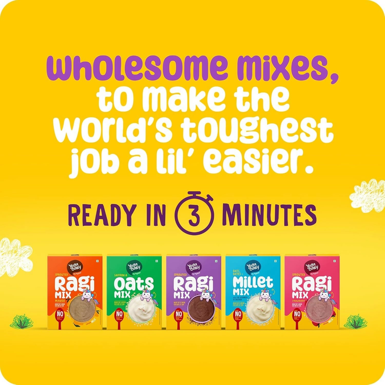 Yogabar Yogababy Sprouted Ragi Mix For Infants, Kids