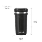 Milton Corral Thermosteel Insulated Coffee Mug Tumbler - 400ml (Black)