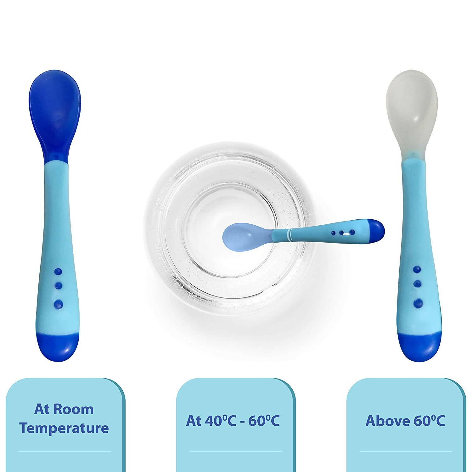 LuvLap Tiny Love Heat Sensitive Baby Feeding Spoons Set