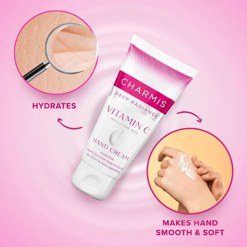 Charmis Deep Radiance Vitamin C Cream for Hands with Hyaluronic Acid