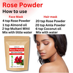 Urbaano Herbal Rose Petal Powder Double Filtered Natural Pure For Skin
