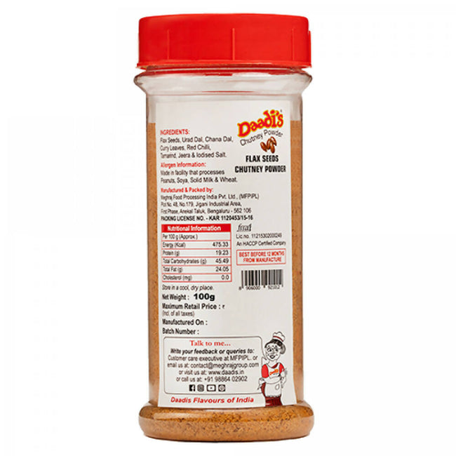 Daadi's Flax Seed Chutney Powder Main Image