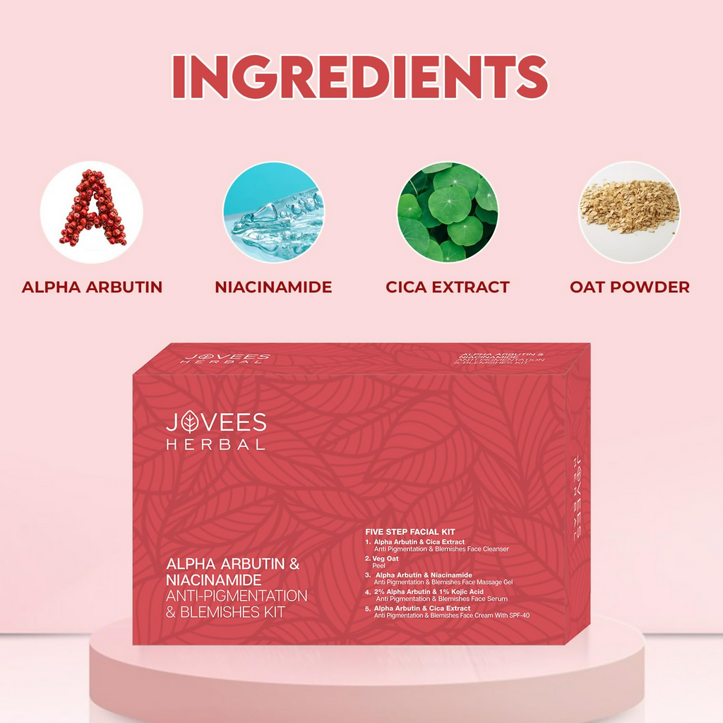 Jovees Alpha Arbutin & Niacinamide Anti Pigmentation & Blemishes Facial Kit
