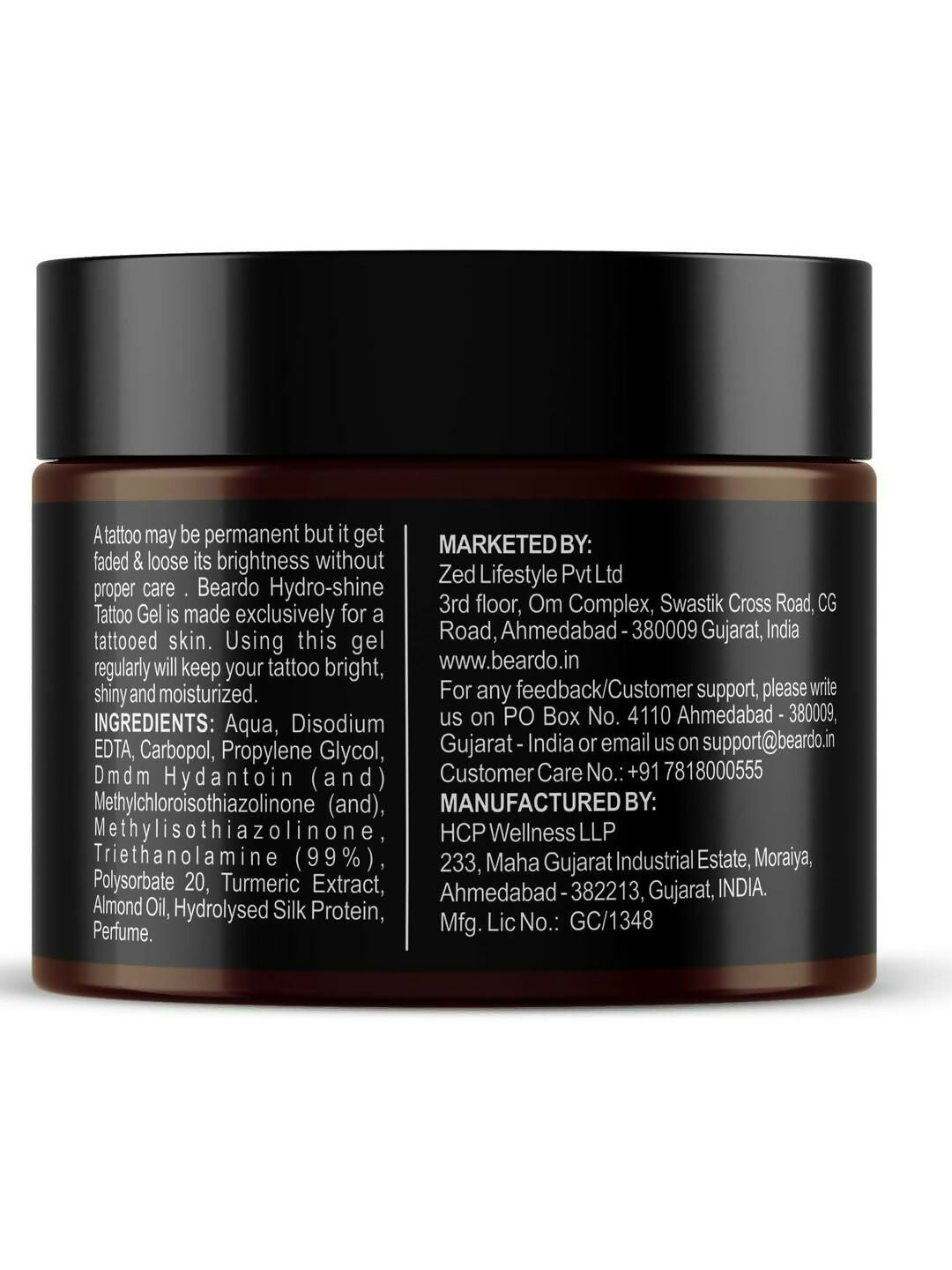 Beardo Tattoo Shiner Gel - Hydro Gel Heals & Maintains Tattoo Ink