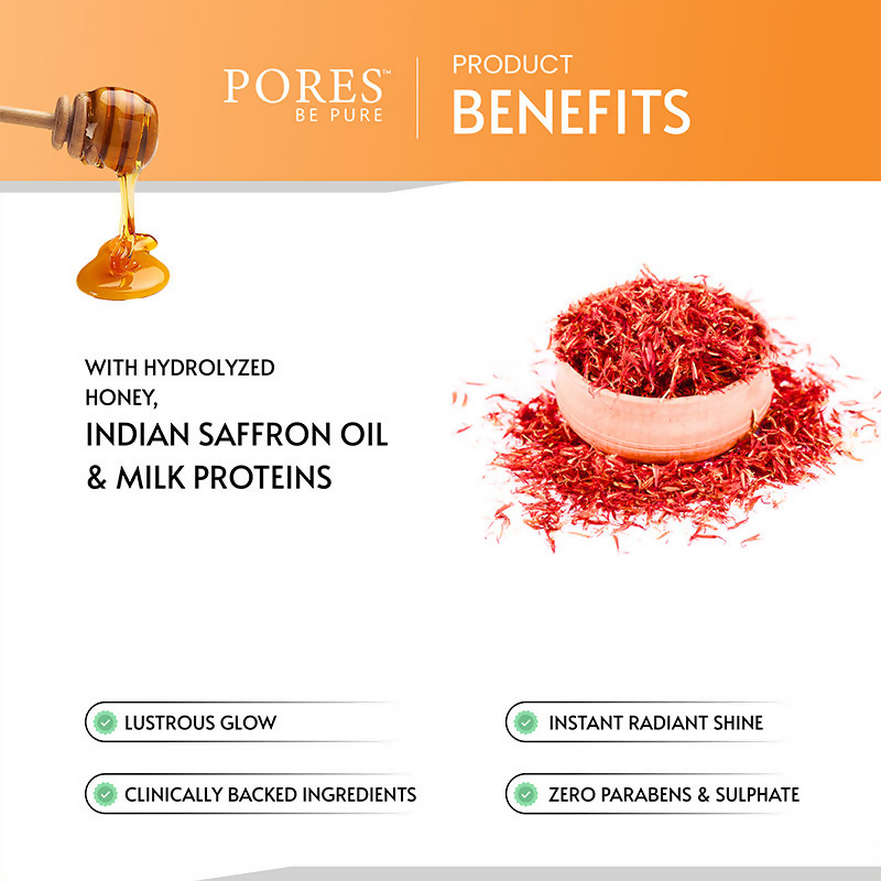 Pores Be Pure Saffron & Honey Face Scrub With Milk Proteins