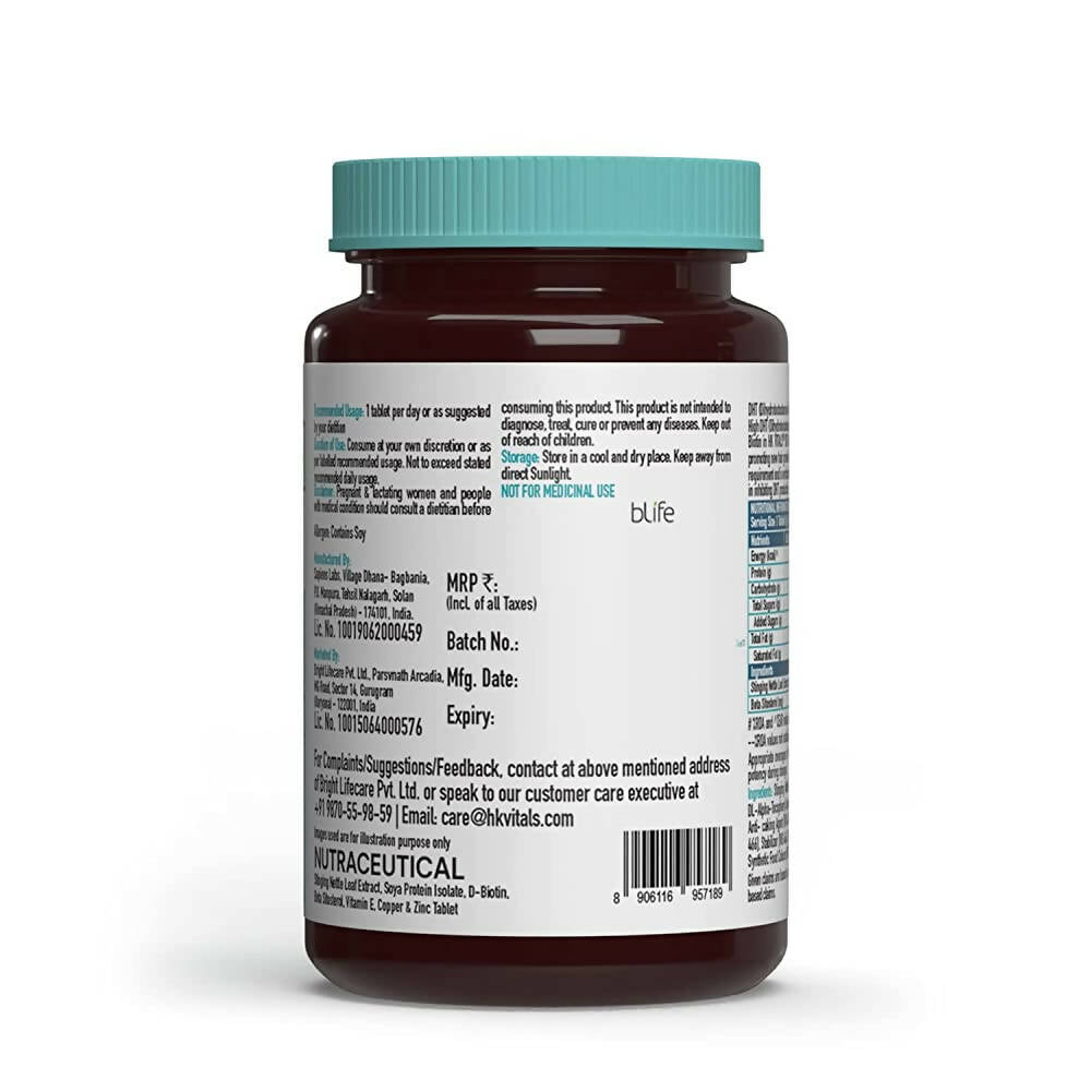 HK Vitals DHT Blocker With Biotin Tablets for Reduces Hair Fall, Stimulates Hair Growth