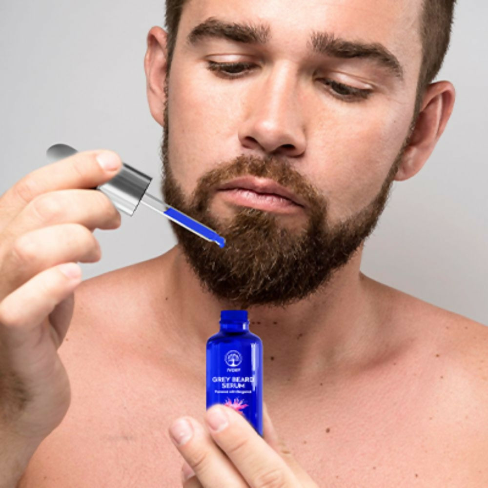 Ivory Natural Greys Beard Serum Restore Natural Black Color Of Grey White Beard
