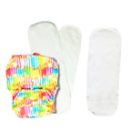 Kindermum Pro Aio Cloth Diaper (With 2 Organic Inserts And Power Booster)-Colorful Art For Kids