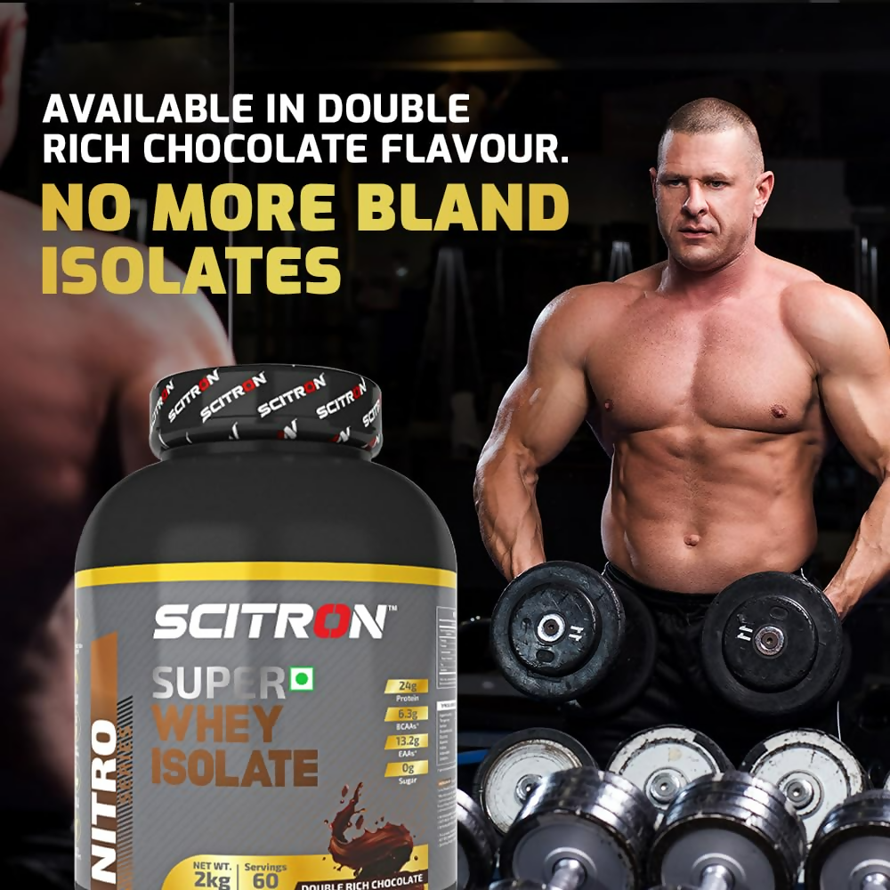 Scitron Super Whey Isolate Protein Powder - Double Rich Chocolate