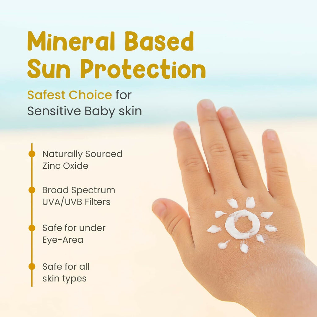 Mother Sparsh Simply Unscented Mineral Baby Sunscreen with Natural Oatmeal, with SPF 50 & UVA/UVB Protection