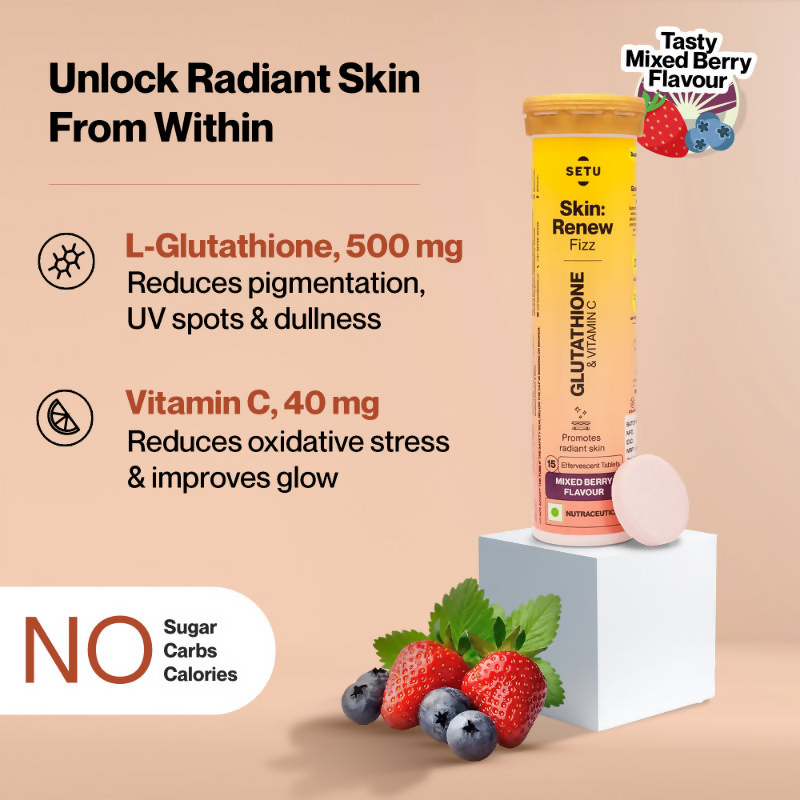 Setu Skin Renew Fizz Glutathione & Vitamin C Effervescent Tablets