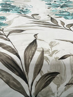 URBAN SPACE Serene White & Blue Printed 200 TC Pure Cotton Bedsheet & Pillow Covers