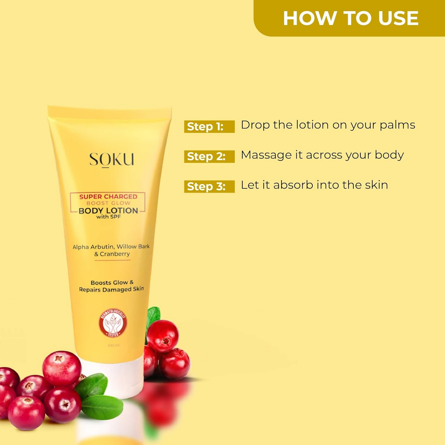 SOKU Super Charged Boost Glow Body Lotion With SPF
