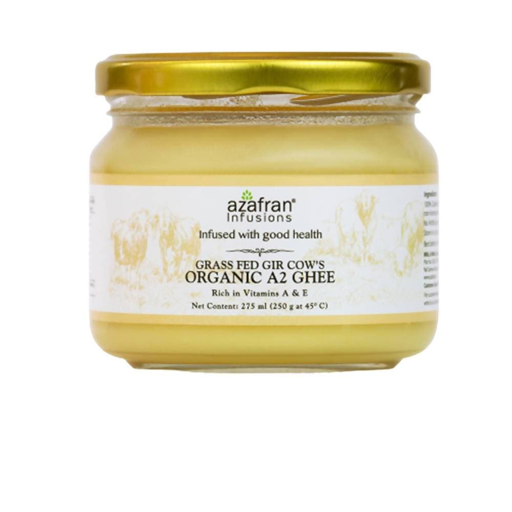 Azafran Infusions Grass Fed Gir Cow’s Organic A2 Ghee | Natural & Pure Ghee | Traditional Clarified Butter