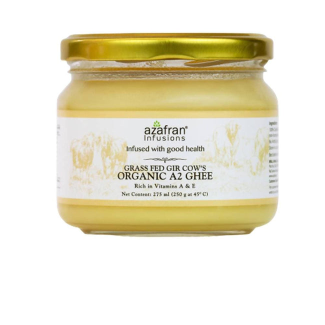 Azafran Infusions Grass Fed Gir Cow’s Organic A2 Ghee | Natural & Pure Ghee | Traditional Clarified Butter Hover Image