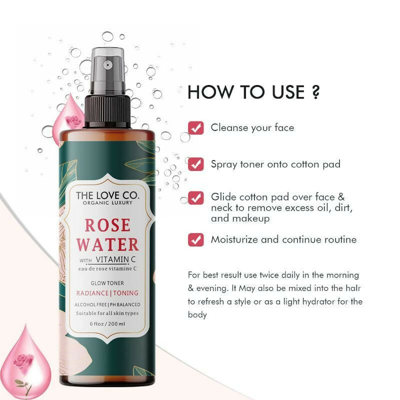 The Love Co. Rose Water Spray For Face