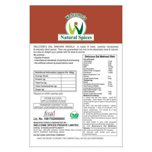 Welcome’s Natural Spices Dal Makhani Masala Powder Main Image