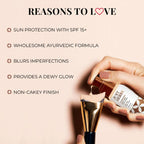 Just Herbs Herb Enriched Skin Tint Medium Coverage Broad-Spectrum Sun Protection - Porcelain