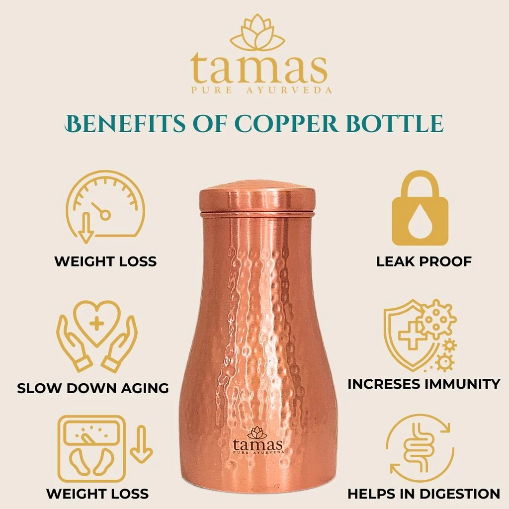Tamas Hammered Bedroom Copper Water Jar