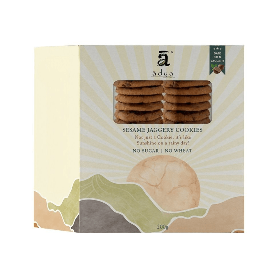 Adya Organics Date Palm Jaggery Till Gur Cookies